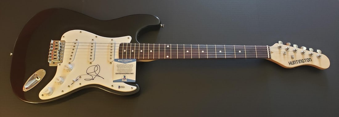 Beckett Authenticated Seal Signed Guitar with Pick (1 of 3)