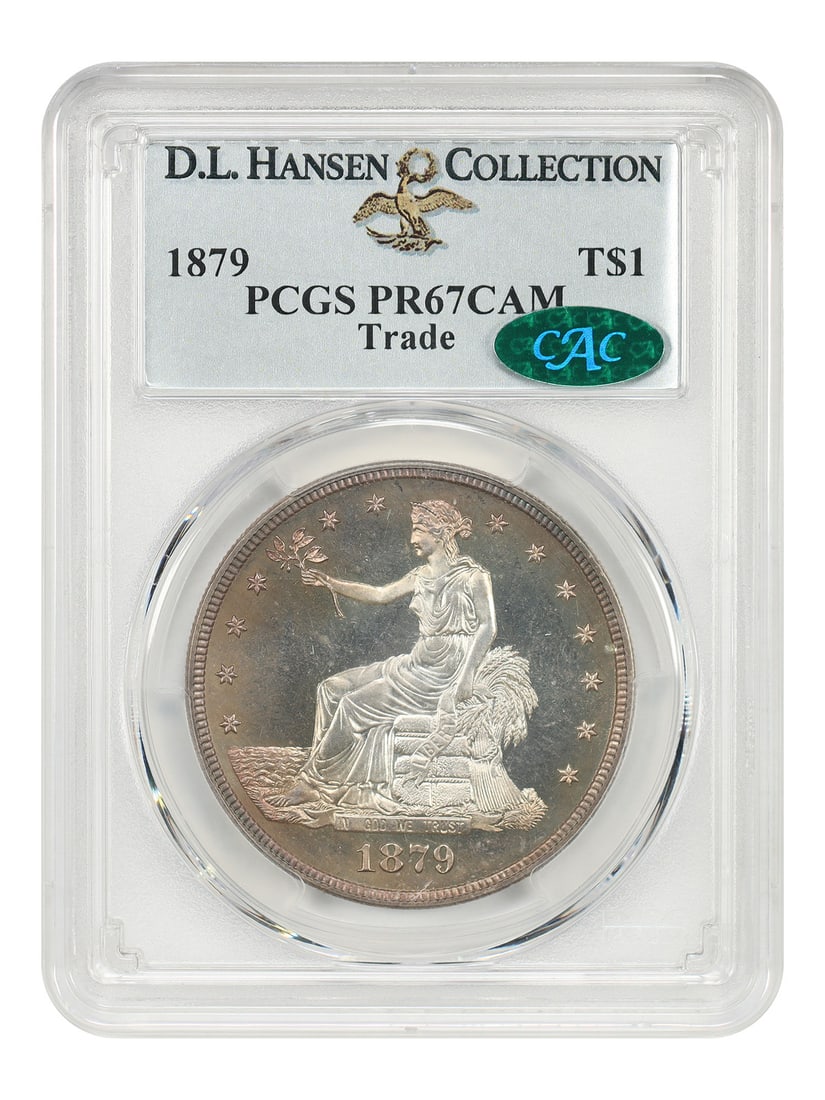 PCGS CAC PR67CAM 1879 Trade Dollar T$1 ex D.L. Hansen (1 of 6)