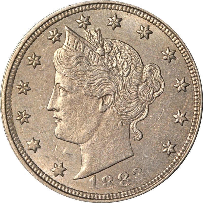United States 1883 Liberty Head V Nickel Coin: United States 1883 Liberty Head V Nickel Coin 1883 Liberty V Nickel from the United States. This pre-owned coin is composed of nickel and is offered in circulated, uncertified condition. Specification