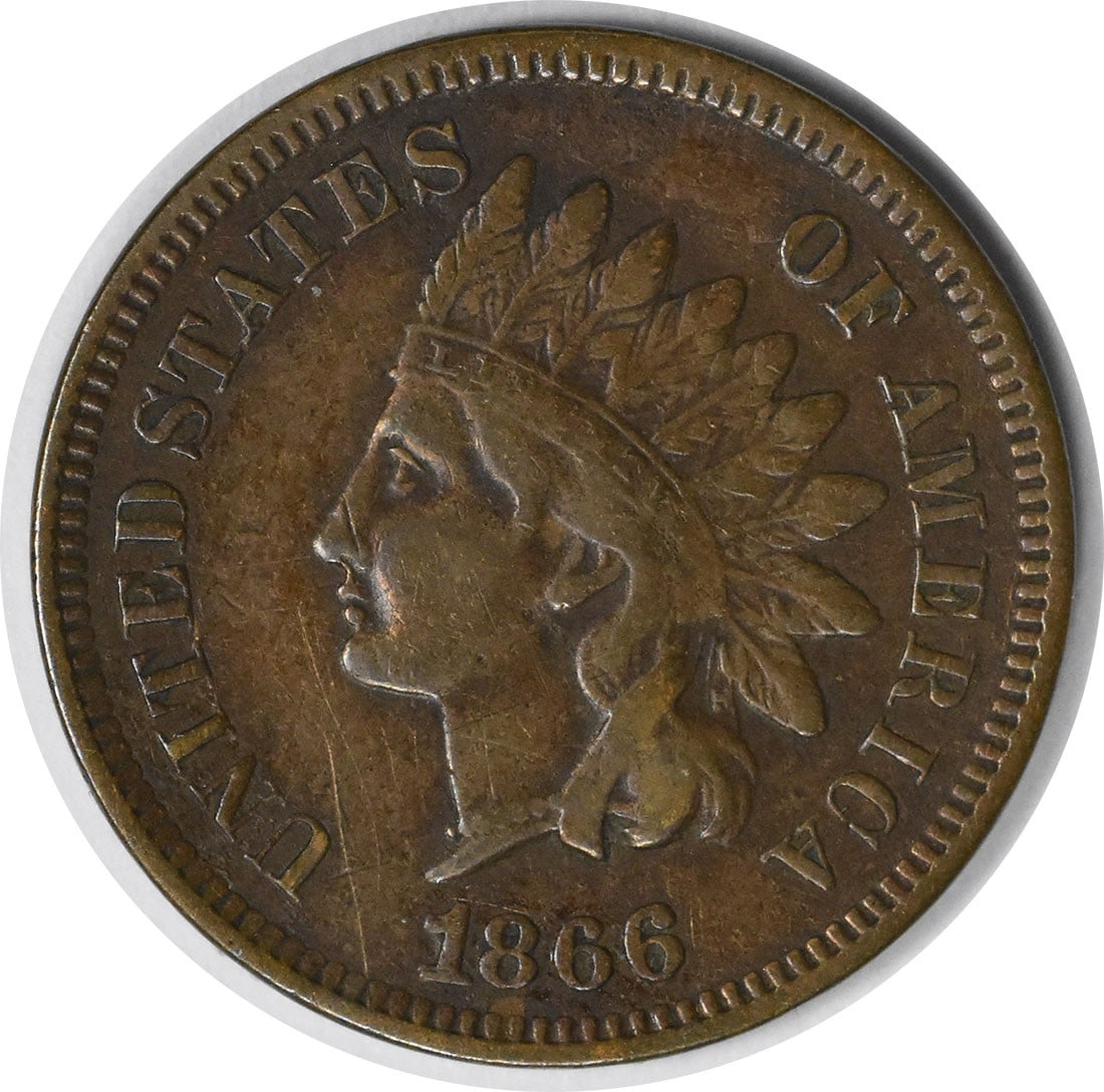 1866 Indian Head Small Cent VF Copper Uncertified S-6: 1866 Indian Head Small Cent VF Copper Uncertified S-6 1866/6 Indian Head small cent in VF grade. This circulated, uncertified United States coin is composed of copper and is offered as a pre-owned pie