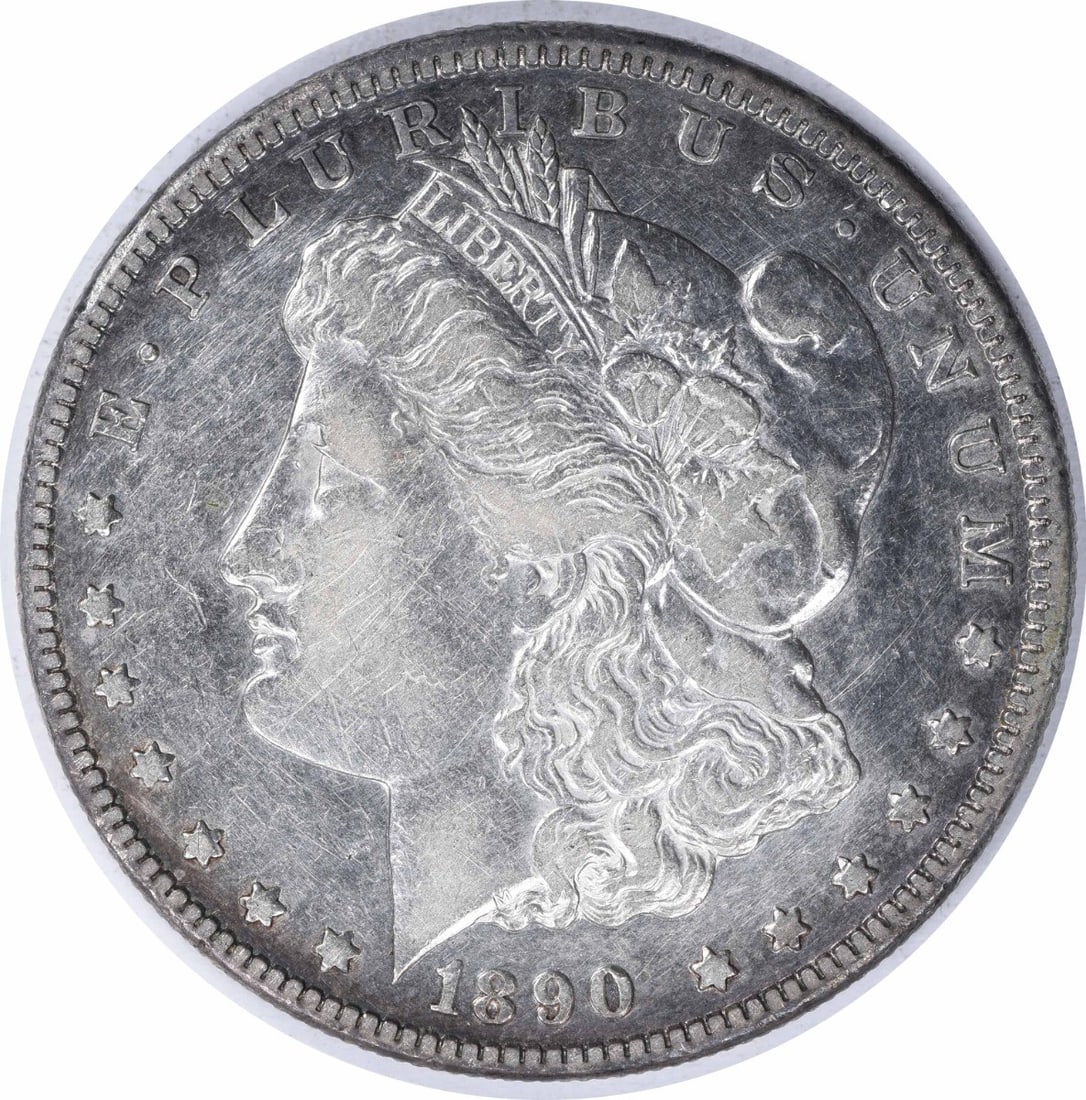 Uncertified 1890 Carson City XF Morgan Dollar 90 Percent Silver Coin: Uncertified 1890 Carson City XF Morgan Dollar 90 Percent Silver Coin This is an 1890-CC Morgan Silver Dollar from the United States, featuring the design by George T. Morgan. The coin is composed of 9