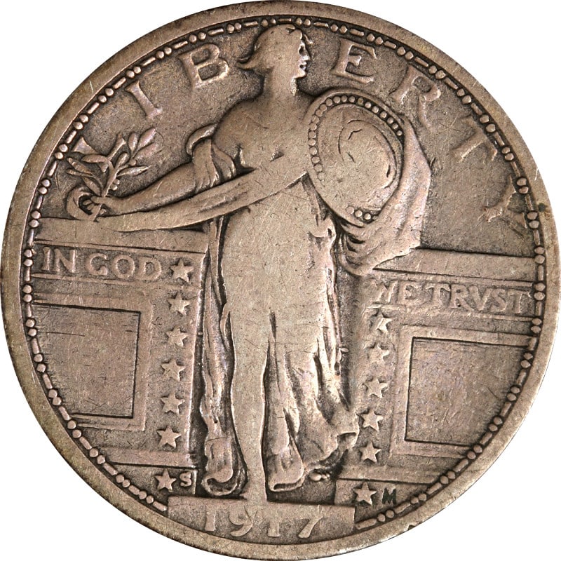 1917 S Standing Liberty Silver Quarter Type 1 (1 of 2)