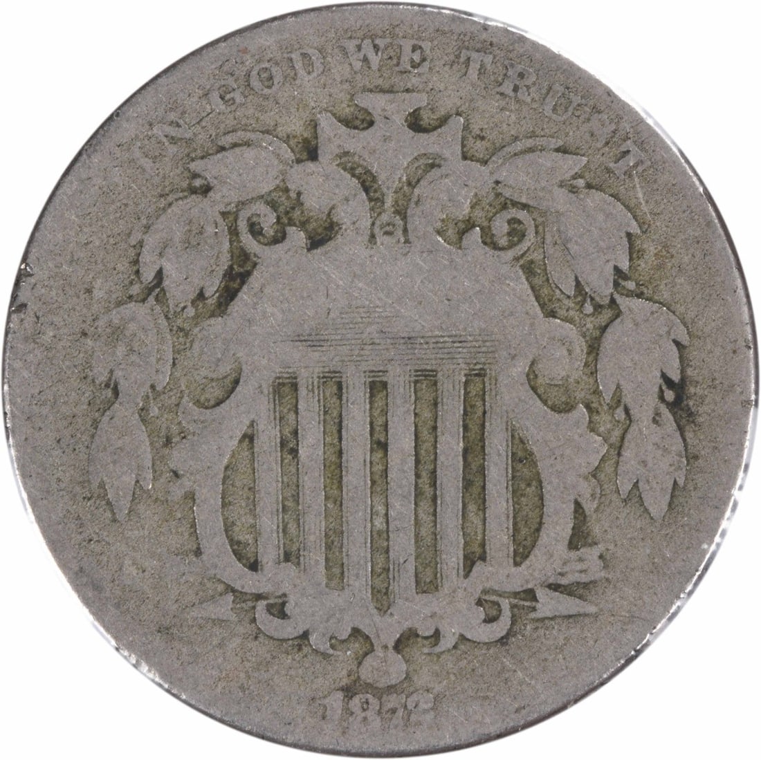 1872 Shield Nickel DDO FS-104 Uncertified Philadelphia Mint: 1872 Shield Nickel DDO FS-104 Uncertified Philadelphia Mint This 1872 Shield Nickel is a notable addition to any collection, featuring the iconic design by James Barton Longacre. It is classified as A