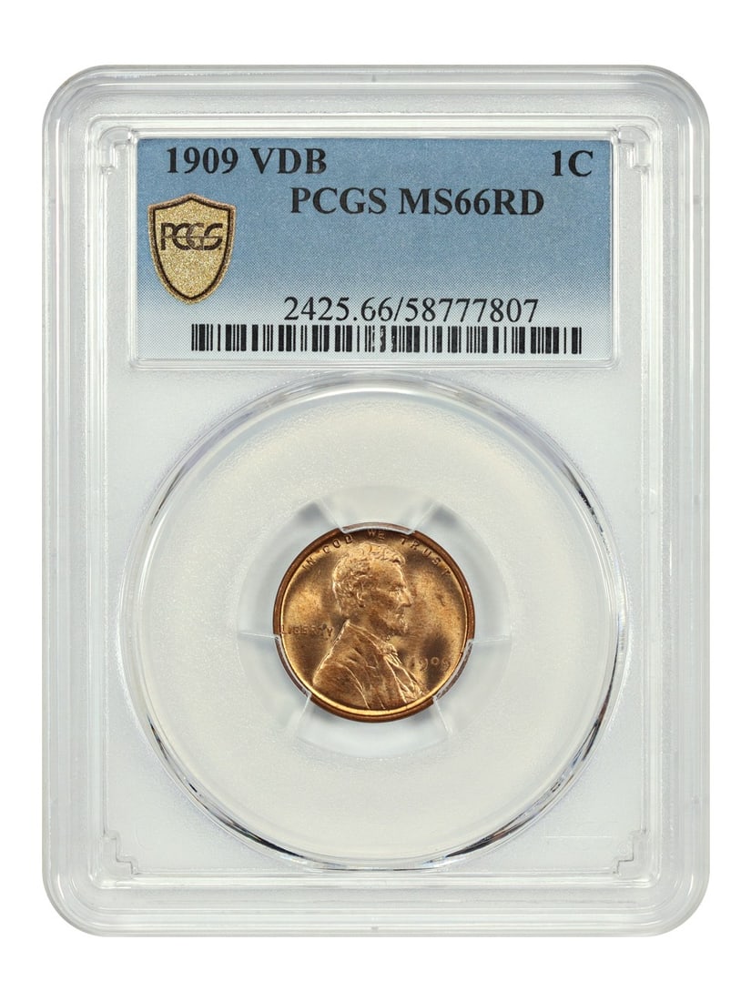 PCGS MS66RD 1909 VDB Lincoln Wheat Cent 1C Philadelphia (1 of 4)