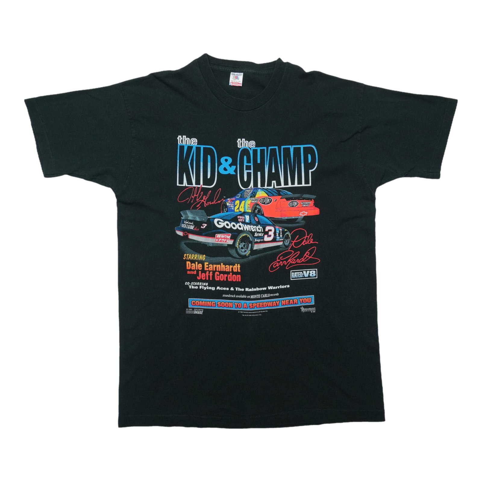 Vintage 1998 NASCAR Earnhardt Gordon Black Cotton Shirt Large (1 of 5)