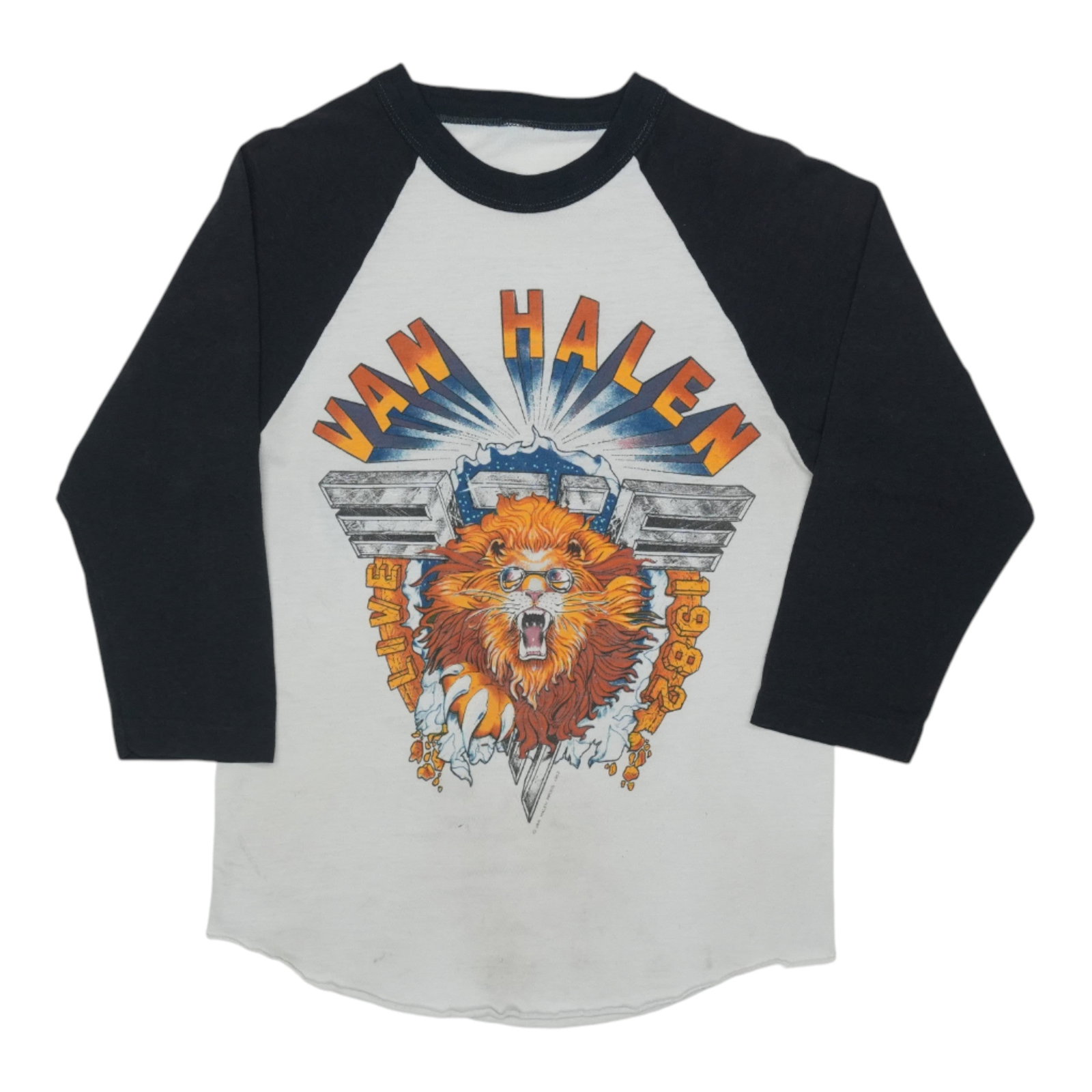 Vintage 1982 Van Halen Concert Jersey Poly Cotton Shirt: Vintage 1982 Van Halen Concert Jersey Poly Cotton Shirt This is an original vintage 1982 Van Halen Tour Jersey Shirt featuring front and back graphics. Made from a 50/50 polyester and cotton blend, th