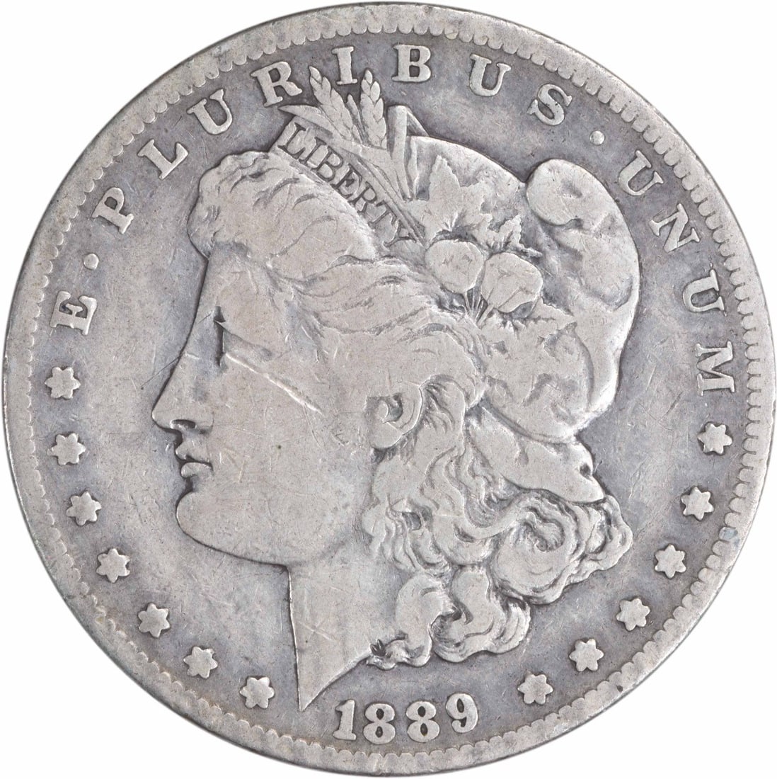 1889-CC Morgan Silver Dollar VG Uncertified 90% Silver Coin (1 of 2)