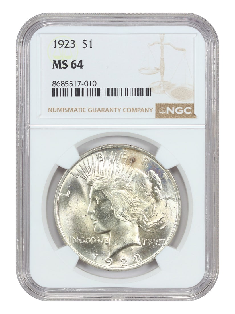 NGC MS64 1923 Peace Dollar $1 Uncirculated (1 of 4)