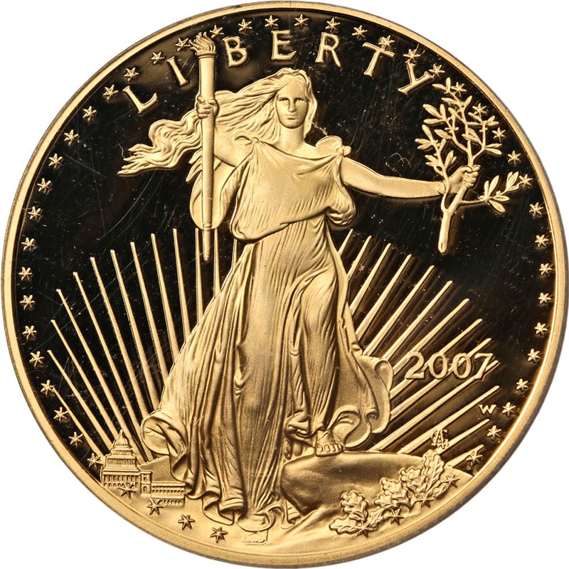 2007-W Gold American Eagle $50 ICG PR70 DCAM 1st Day Issue Coin (1 of 4)