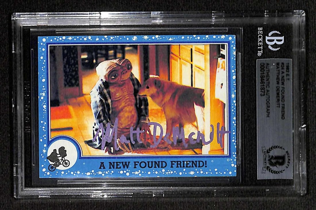 Beckett Slabbed Matthew Demeritt Autographed 1982 Topps E.T. #24 (1 of 1)