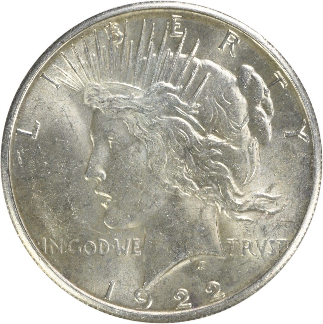 1922 S Peace Dollar Silver $1 AU Uncertified: 1922 S Peace Dollar Silver $1 AU Uncertified 1922-S Peace Silver Dollar in AU slider grade. This pre-owned coin is uncertified, circulated, and struck in silver. Specifications Item Type: Coin Coin: P