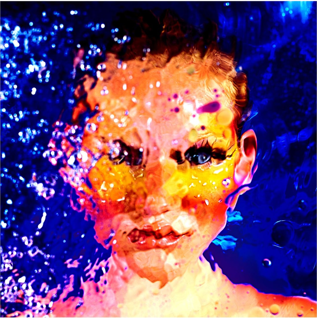 Giuliano Bekor Emulsion 8 framed portrait photograph 40 x 40 edition of 10: Giuliano Bekor Emulsion 8 framed portrait photograph 40 x 40 edition of 10 "Emulsion 8" is a portrait photograph by Giuliano Bekor from the EMULSION series, created in 2014. This edition of 10 explore
