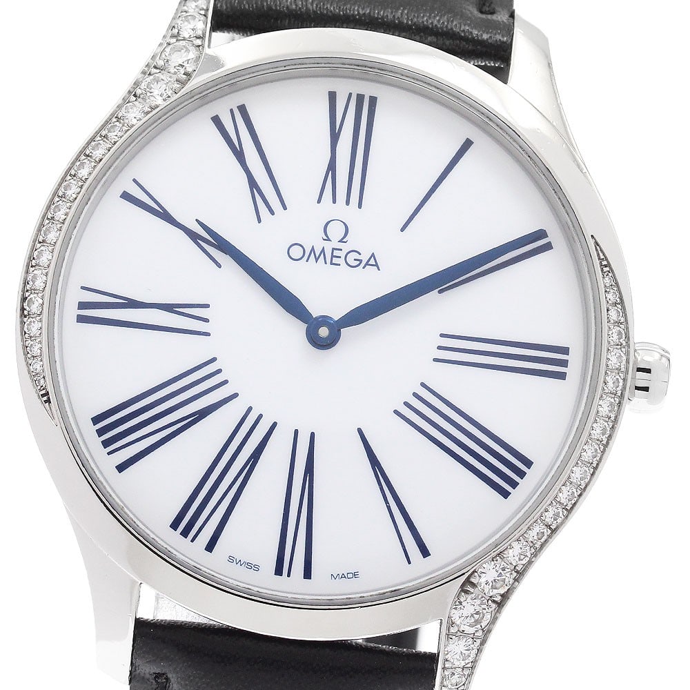 OMEGA De Ville Tresor 428.17.36.60.04.001 Ladies Quartz Watch: OMEGA De Ville Tresor 428.17.36.60.04.001 Ladies Quartz Watch Pre-owned Omega De Ville Tresor ladies wristwatch with a quartz movement and white dial. The stainless steel case is paired with an unused