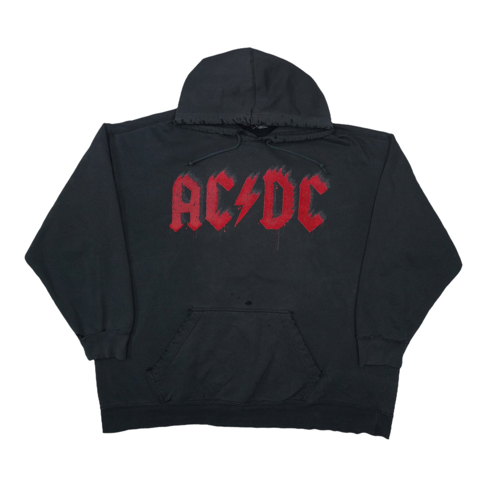 Black Cotton Blend AC DC Hoodie XL 2006 (1 of 8)