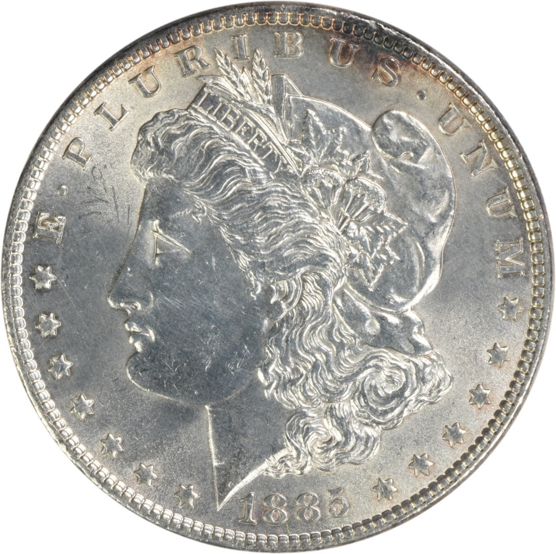 Uncirculated 1885 Silver Morgan Dollar Brilliant Uncertified US Coin: Uncirculated 1885 Silver Morgan Dollar Brilliant Uncertified US Coin This is an 1885 Morgan Silver Dollar from the United States, featuring a Brilliant Uncirculated (BU) grade. Composed of silver, thi