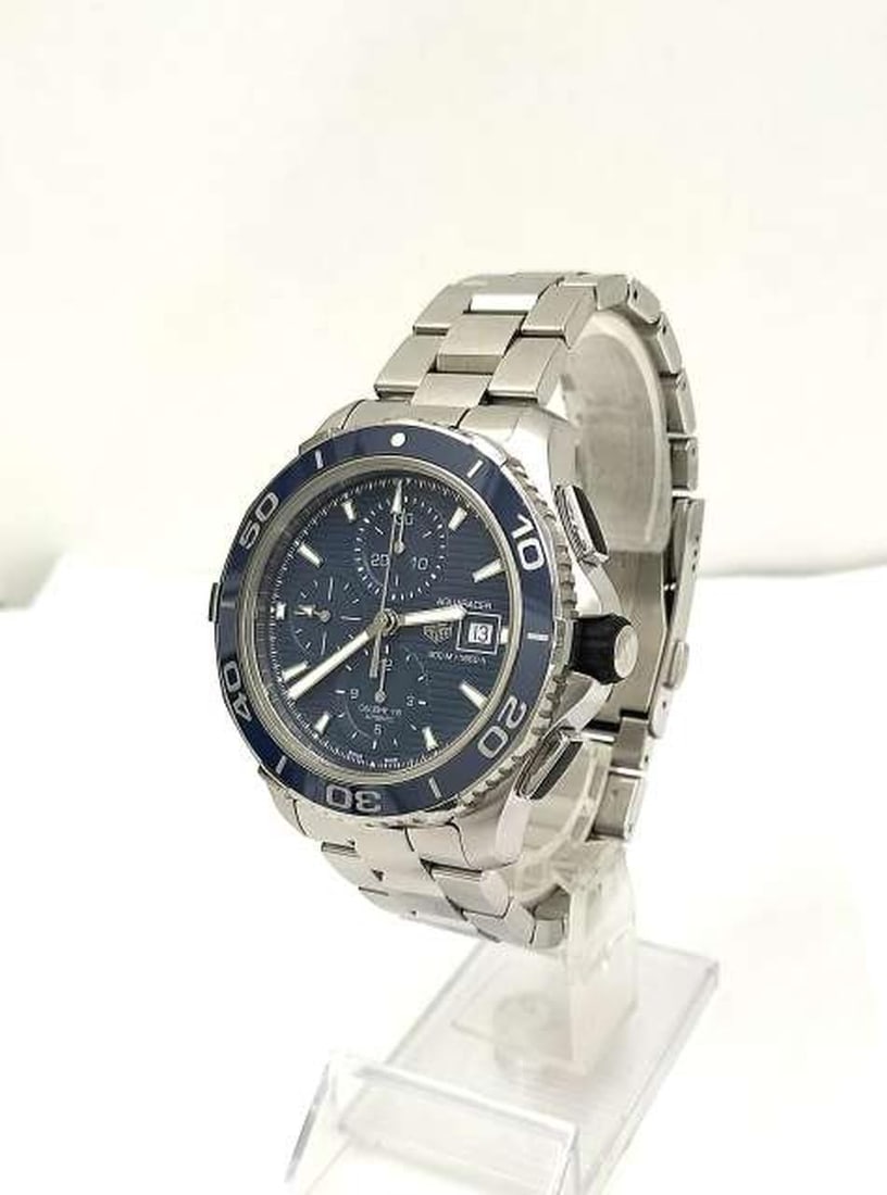 TAG Heuer CAK2112 Aquaracer 500M automatic chronograph wristwatch: TAG Heuer CAK2112 Aquaracer 500M automatic chronograph wristwatch Pre-owned TAG HEUER Aquaracer 500M Chronograph men's wristwatch with automatic winding movement and chronograph functionality. This Sw