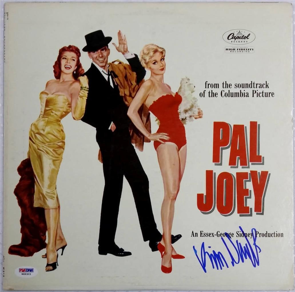 Pal Joey soundtrack album cover signed by Kim Novak PSA DNA Linda English: Pal Joey soundtrack album cover signed by Kim Novak PSA DNA Linda English This is a pre-owned "Pal Joey" soundtrack record album cover signed by Kim Novak. The album cover is from the United States an