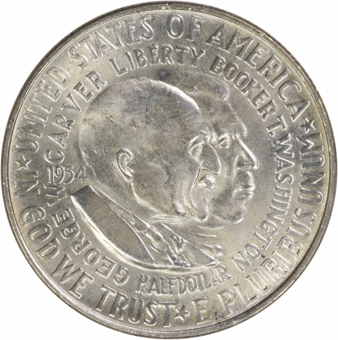 1954 PDS Carver Half Dollar Silver Commemorative Set Choice BU Uncertified (1 of 6)