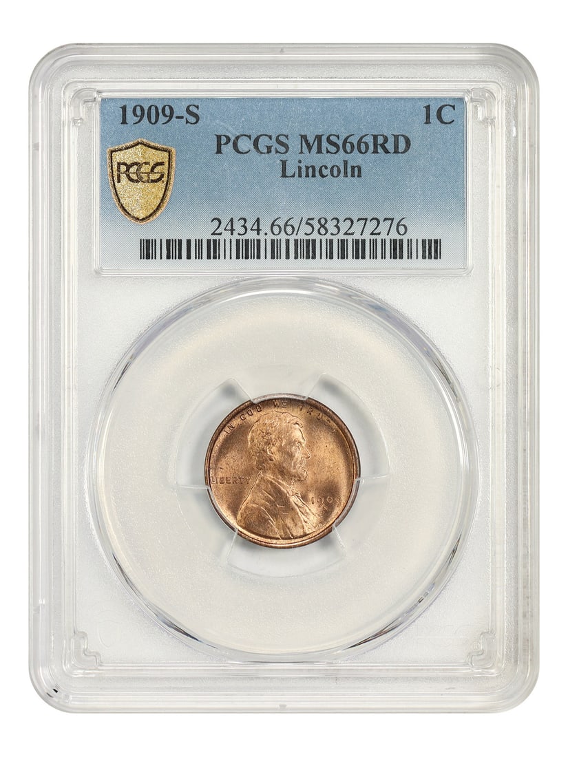 PCGS MS66RD 1909-S Lincoln Wheat Cent 1C RD (1 of 5)