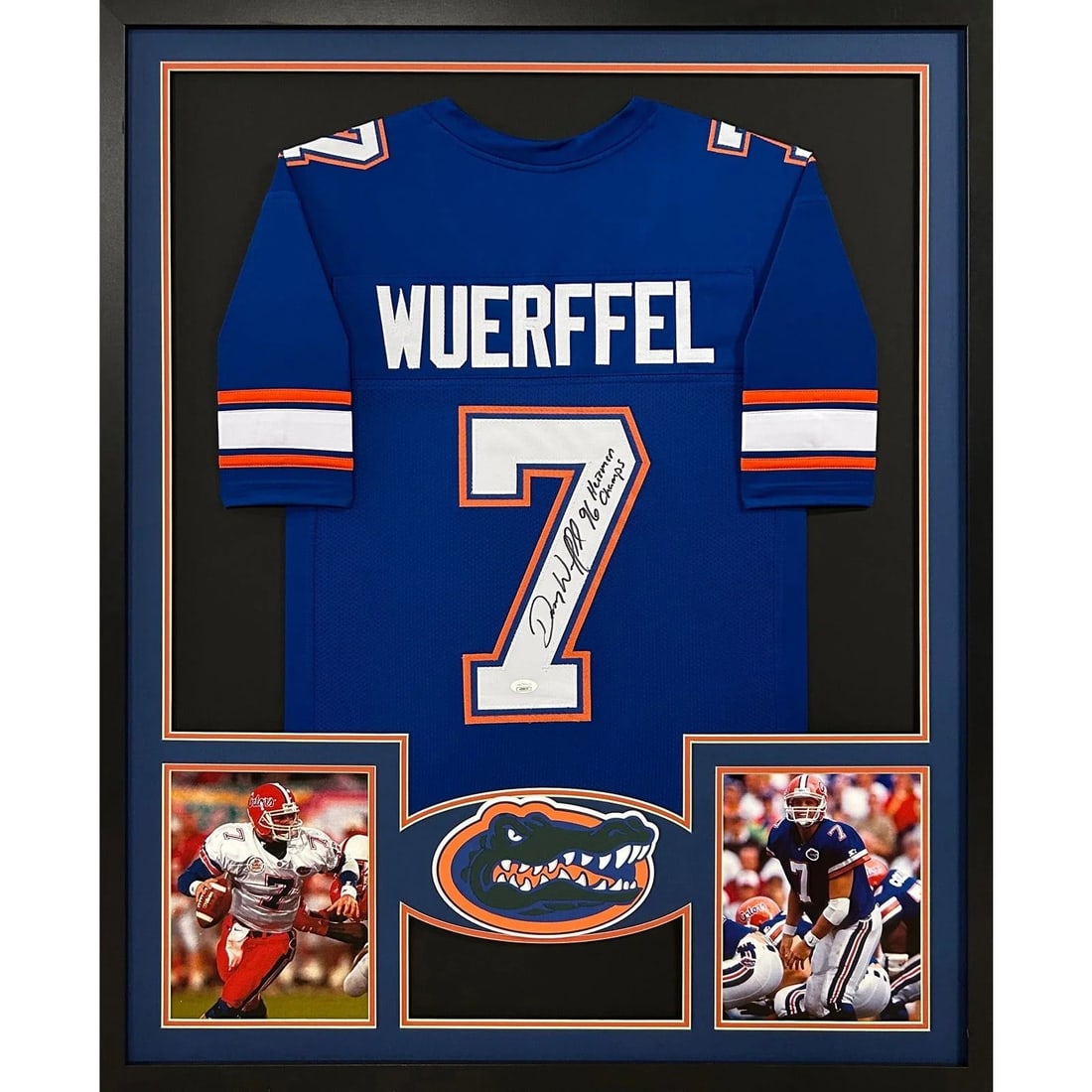 Danny Wuerffel Autographed Framed Jersey JSA Authenticated Florida Gators (1 of 3)