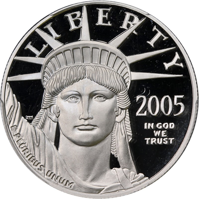 2005-W Platinum American Eagle $100 PCGS PR70 DCAM Coin (1 of 4)