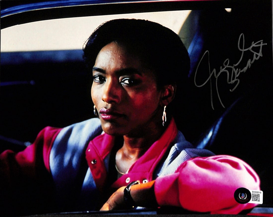 Angela Bassett Signed 8x10 Photo Beckett Certified Tina Turner Avengers: Angela Bassett Signed 8x10 Photo Beckett Certified Tina Turner Avengers This is an 8x10 photograph signed by Angela Bassett, featuring her iconic portrayal of Tina Turner. The autograph is rendered in