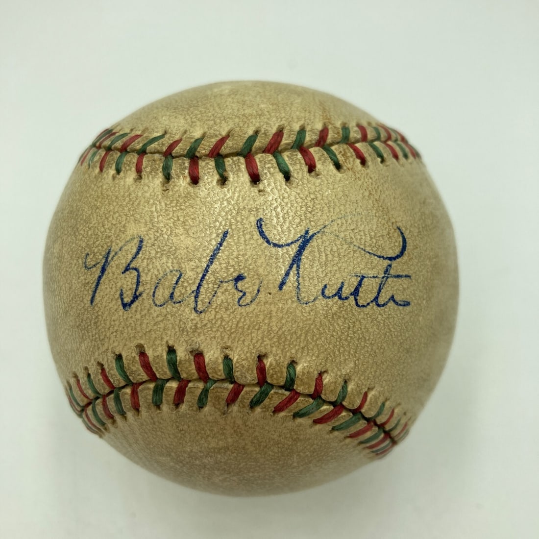 Babe Ruth Autographed Baseball 1921-33 JSA COA from George McBride Collection: Babe Ruth Autographed Baseball 1921-33 JSA COA from George McBride Collection This stunning single signed baseball by Babe Ruth is a remarkable piece of baseball history. Authenticated by James Spence