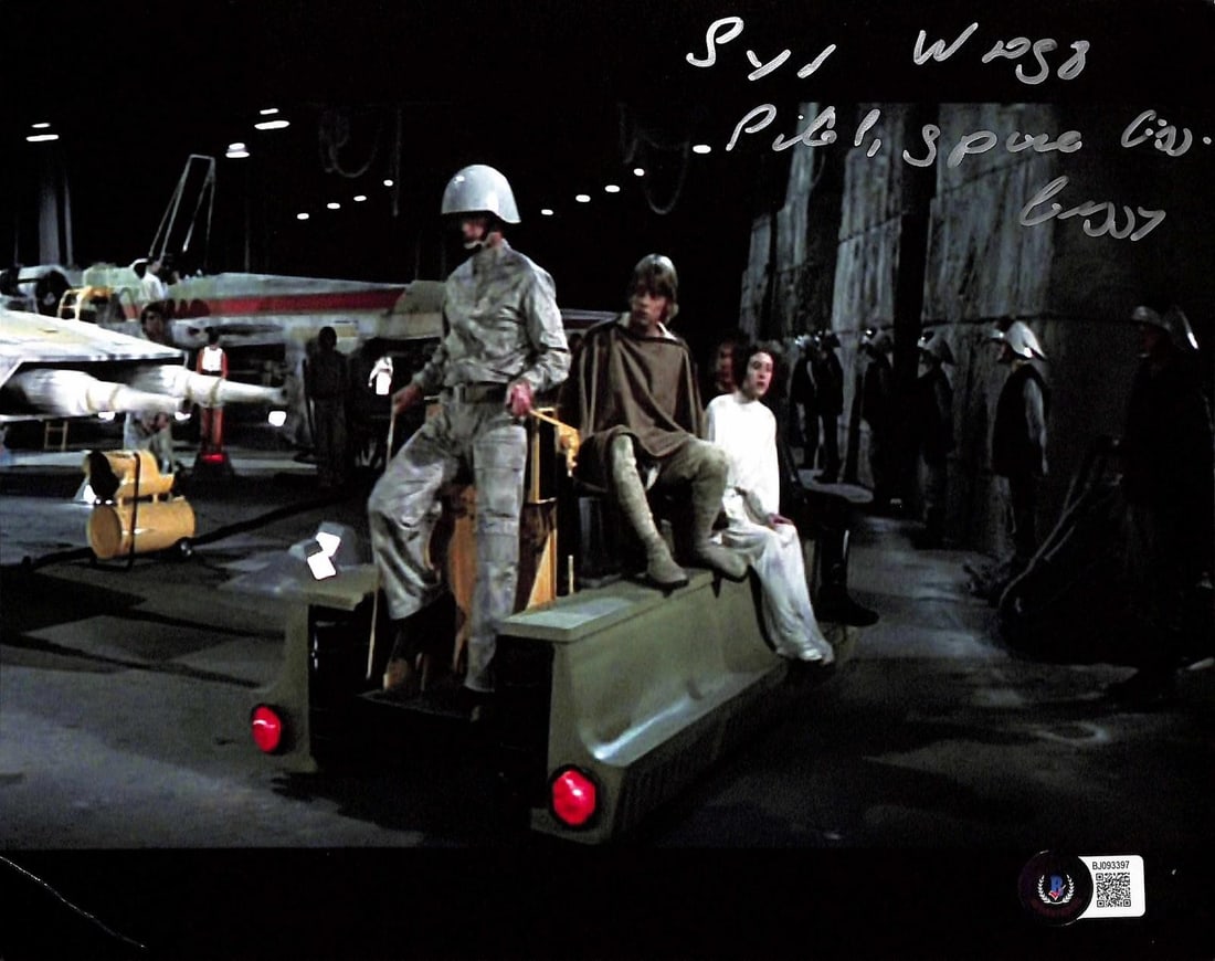 Beckett Authenticated Syd Wragg Star Wars 8x10 Hangar Photo (1 of 1)