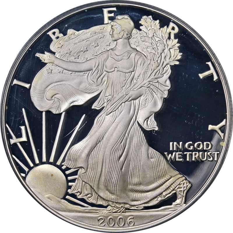2006-W Silver American Eagle $1 PCGS PR69 DCAM First Strike Coin (1 of 4)