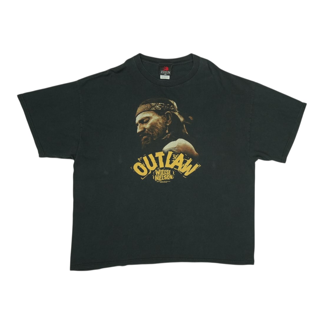 Vintage Black Willie Nelson Outlaw T-Shirt from 2000s Cotton XXL (1 of 6)