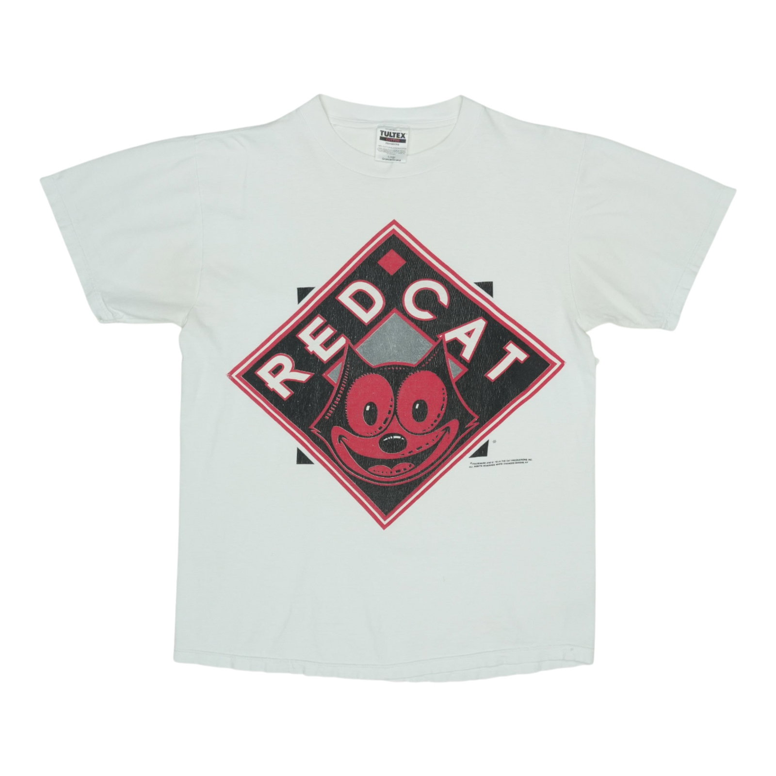Vintage 1990s Felix The Cat Red Cat Beer Graphic Cotton Shirt (1 of 8)