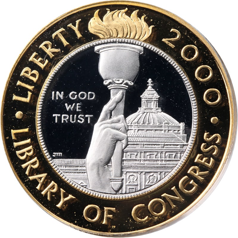 PCGS PR69 DCAM 2000-W Library of Congress Bimetallic $10 Coin (1 of 4)