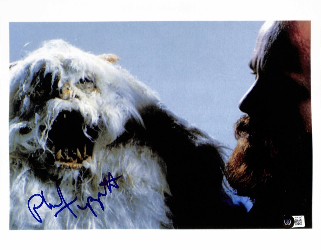 Phil Tippett Signed 11x14 Wampa Photo Star Wars Beckett Certified: Phil Tippett Signed 11x14 Wampa Photo Star Wars Beckett Certified This stunning 11x14 color photograph captures the iconic Wampa from Star Wars: The Empire Strikes Back, beautifully signed by Phil Tip