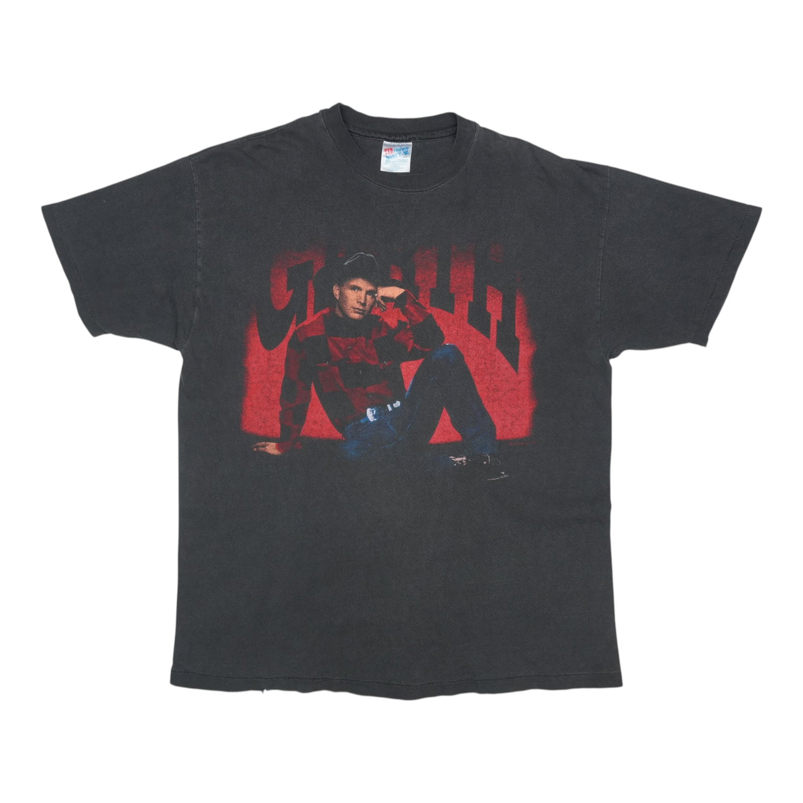 Vintage 1993 Black Cotton Garth Brooks Tour T-Shirt XL (1 of 5)