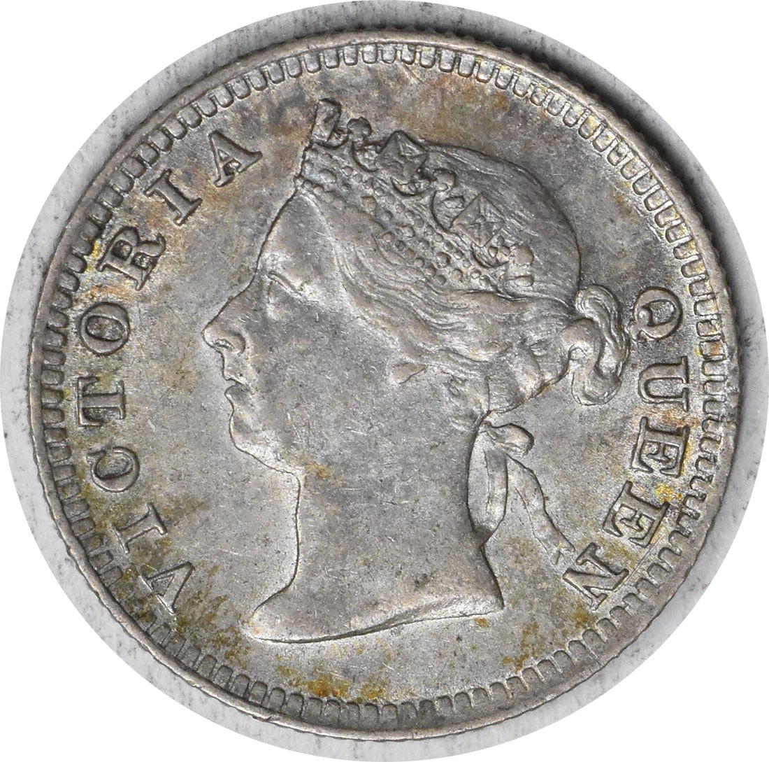 1899 Straits Settlements 5 Cents KM10 Silver Uncertified Coin (1 of 2)