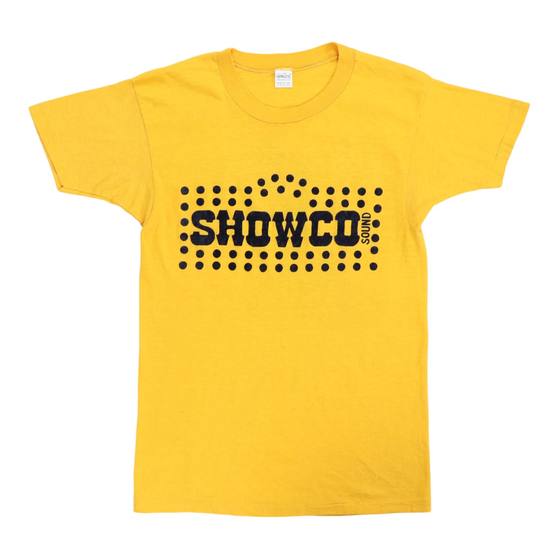 Vintage 1974 Showco Crew David Bowie Cotton Tour Shirt Yellow Medium (1 of 6)