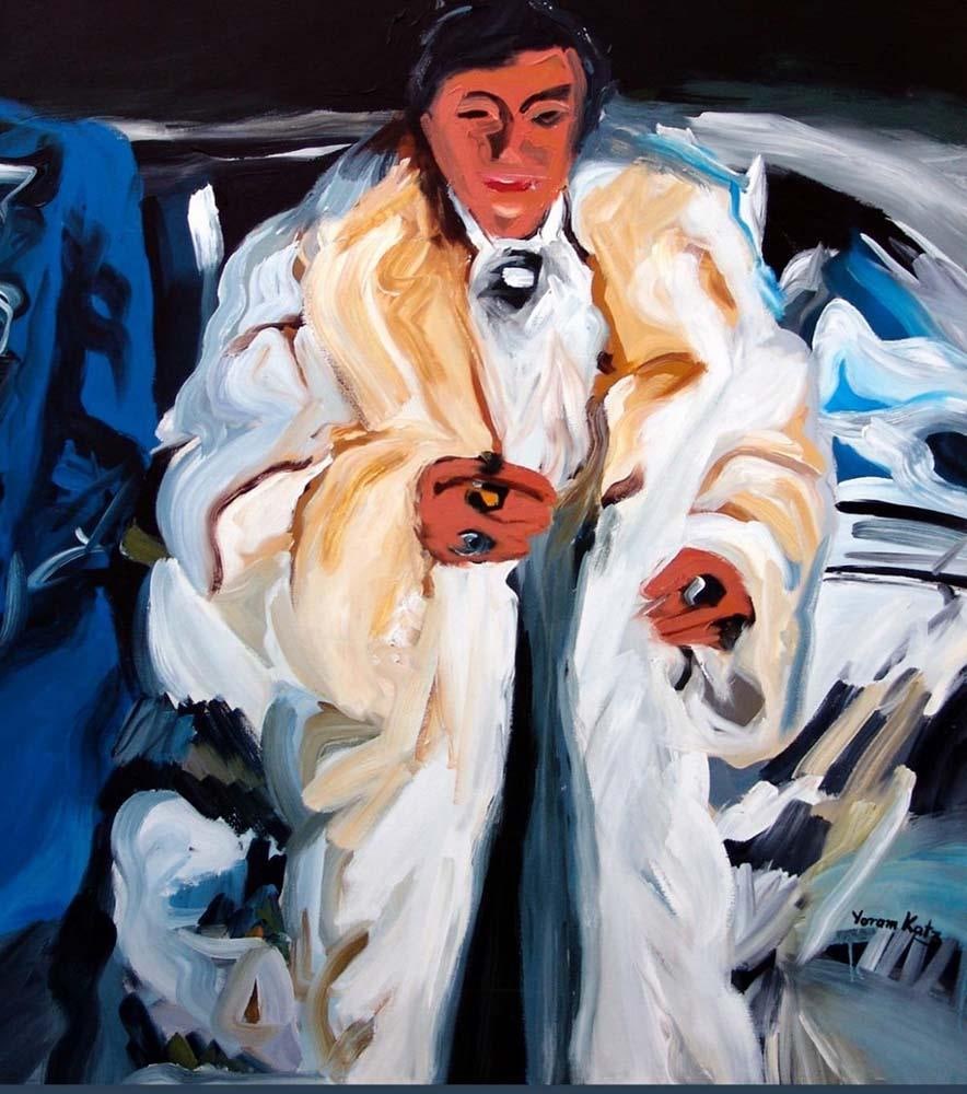 Yoram Katz The Entertainer Framed Impressionist Painting 60 x 54 (1 of 1)
