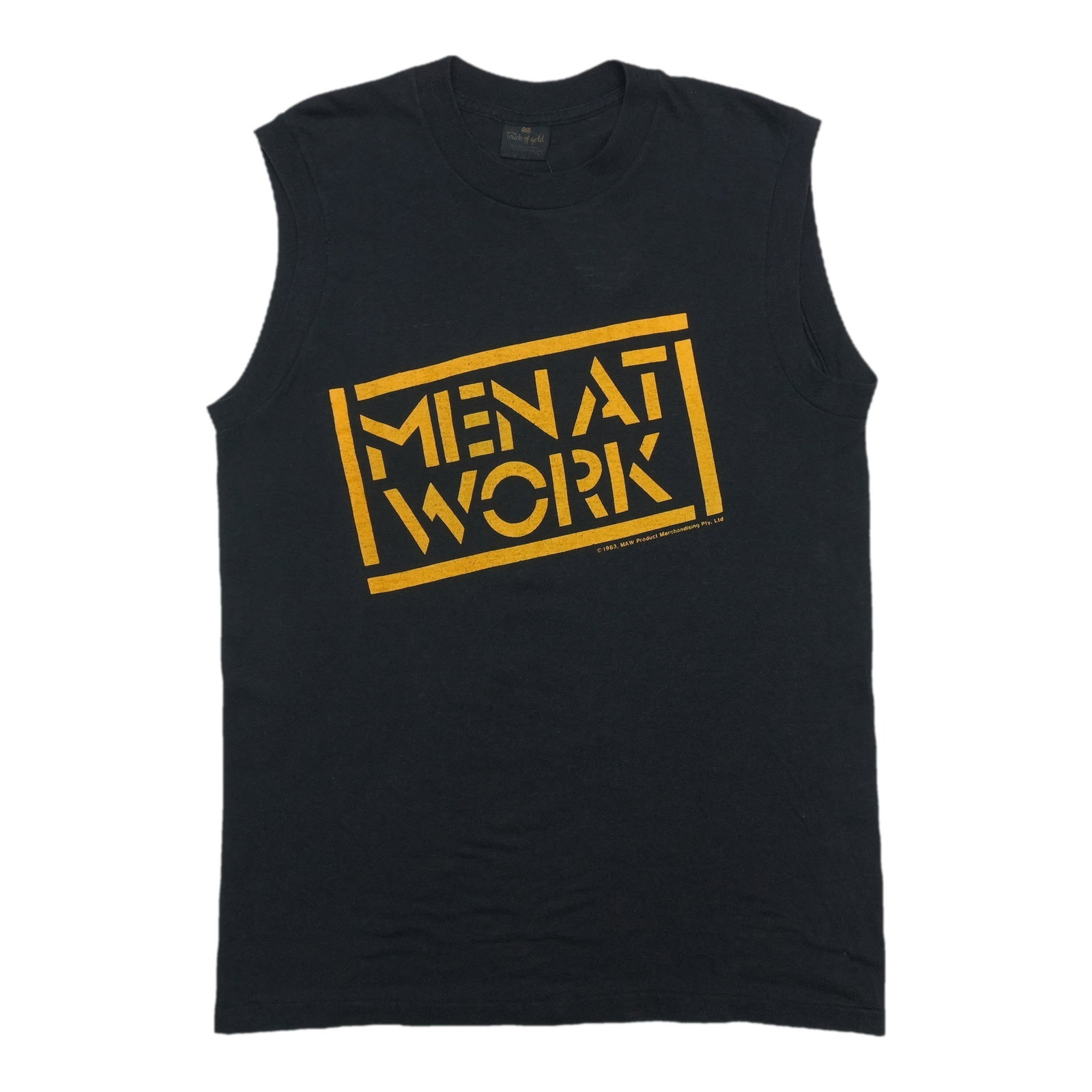 1983 Men At Work sleeveless tour tee black Large (1 of 5)