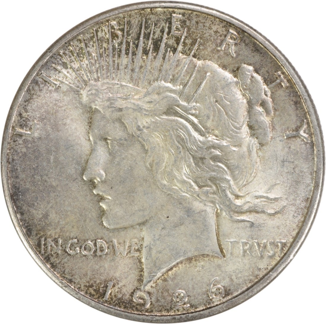 1926 S Peace Dollar Silver AU Uncertified $1 Coin: 1926 S Peace Dollar Silver AU Uncertified $1 Coin 1926-S Peace Silver Dollar in AU slider grade. This uncertified, pre-owned coin is a circulated example of the United States $1 Peace dollar series. S