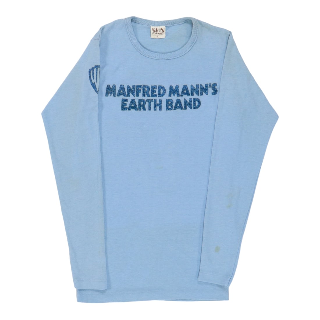 Vintage 1970s Manfred Mann's Earth Band Blue Cotton Graphic Shirt (1 of 12)