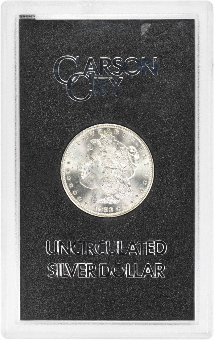 GSA Hard Pack 1883 Carson City Morgan Dollar Uncirculated Silver Coin (1 of 2)