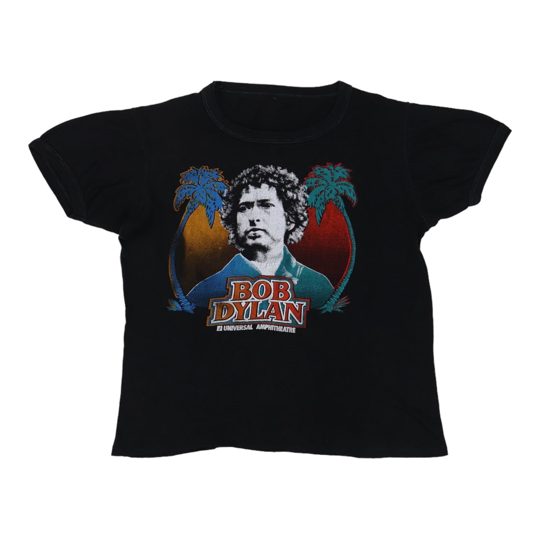 Vintage 1978 Bob Dylan Universal Amphitheatre Black Cotton Concert T Shirt (1 of 4)