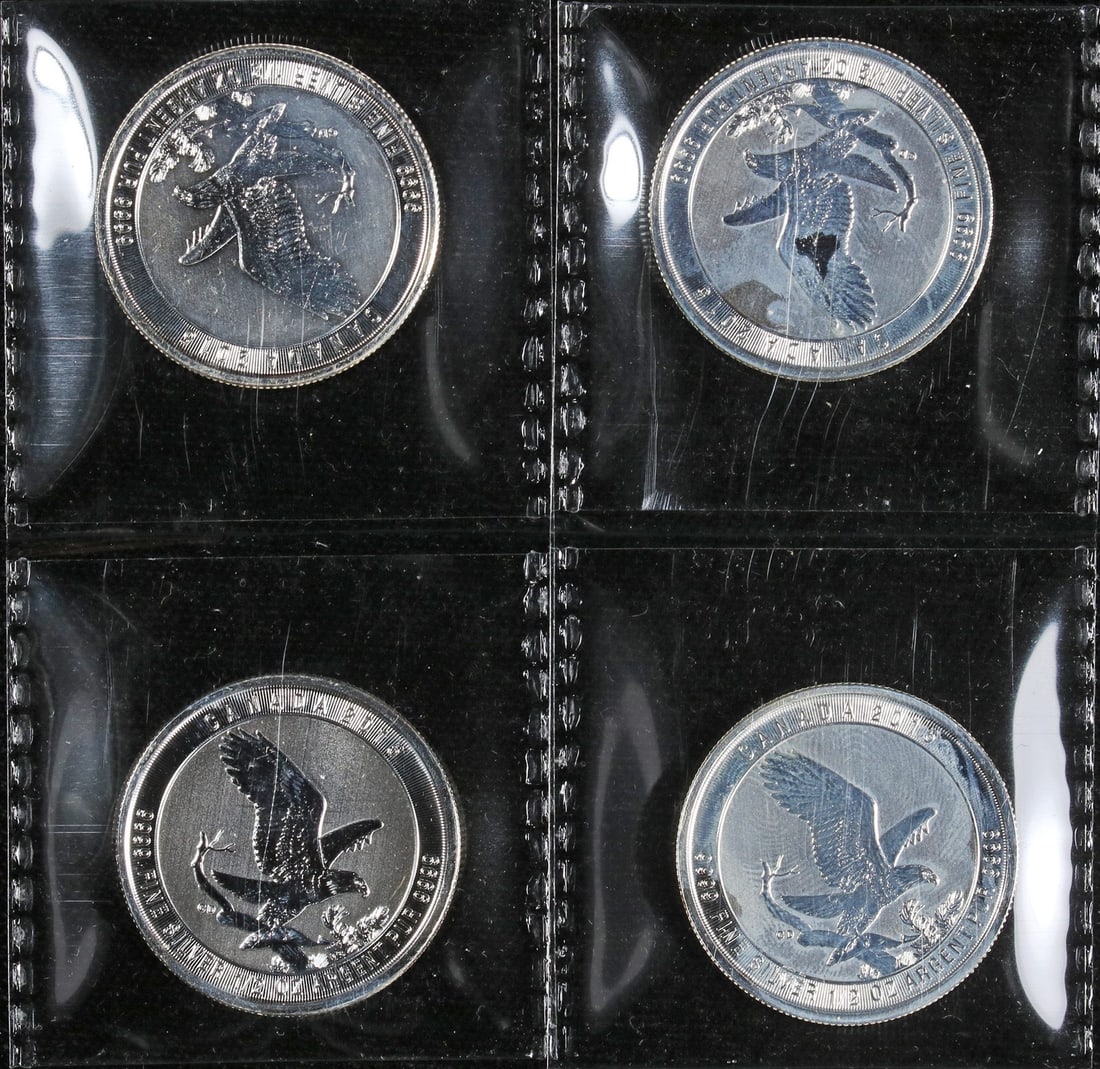 2015 Canada Bald Eagle 4 Coin Silver $2 Half Ounce Set (1 of 2)