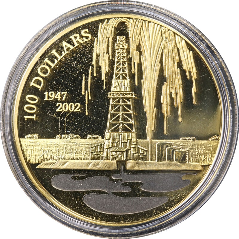 2002 Canada $100 Gold Proof 1 4oz Raising a Harvest of Black Gold COA: 2002 Canada $100 Gold Proof 1 4oz Raising a Harvest of Black Gold COA This is an original 2002 Canada Gold $100 "Raising a Harvest of Black Gold" coin, struck in 14kt gold with a weight of 1/4 oz. Pre