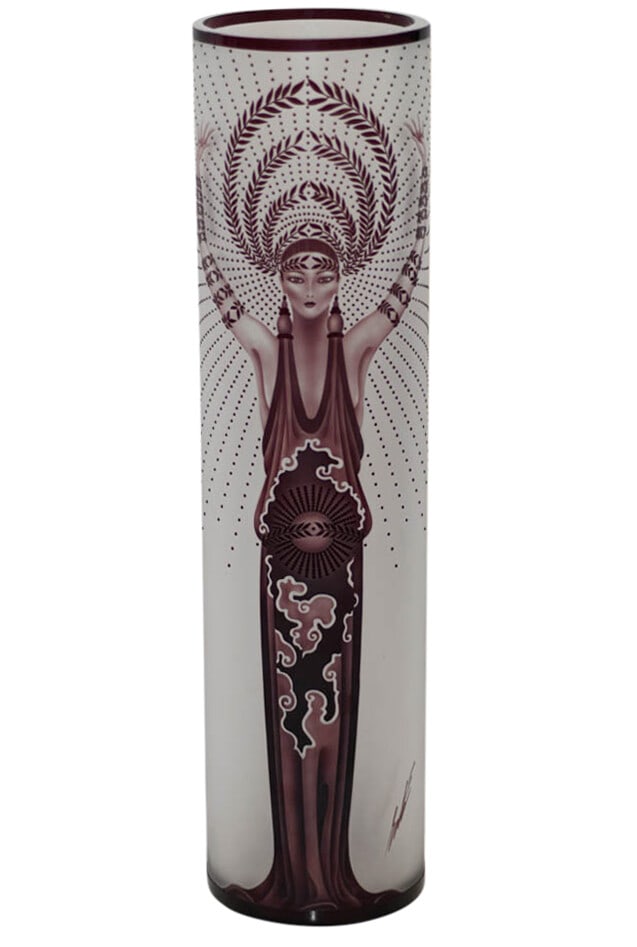 Diana Art Nouveau Glass Vase Signed 261 of 300 (1 of 7)
