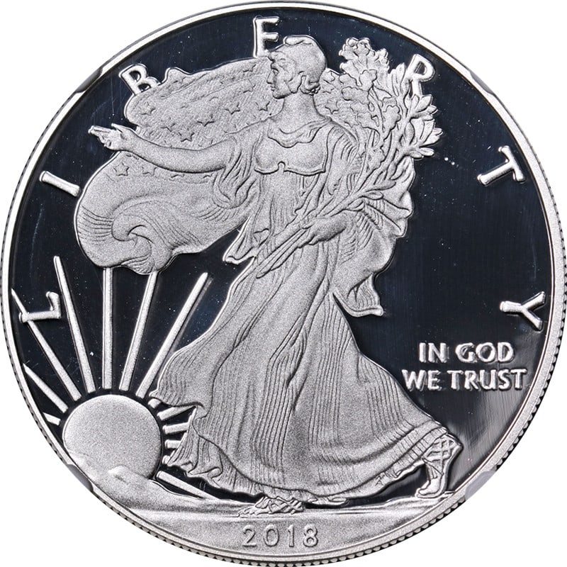 2018-W Silver American Eagle $1 NGC PF70 UCAM Edmund Moy Signature (1 of 4)