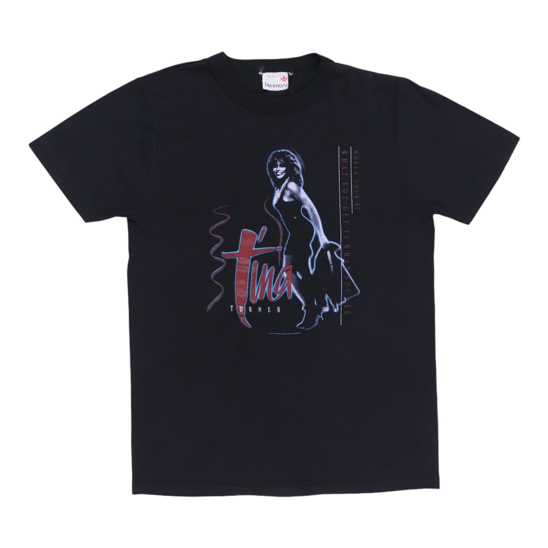Vintage 1987 Tina Turner What You Get Is What You See Tour Black Shirt XL (1 of 5)