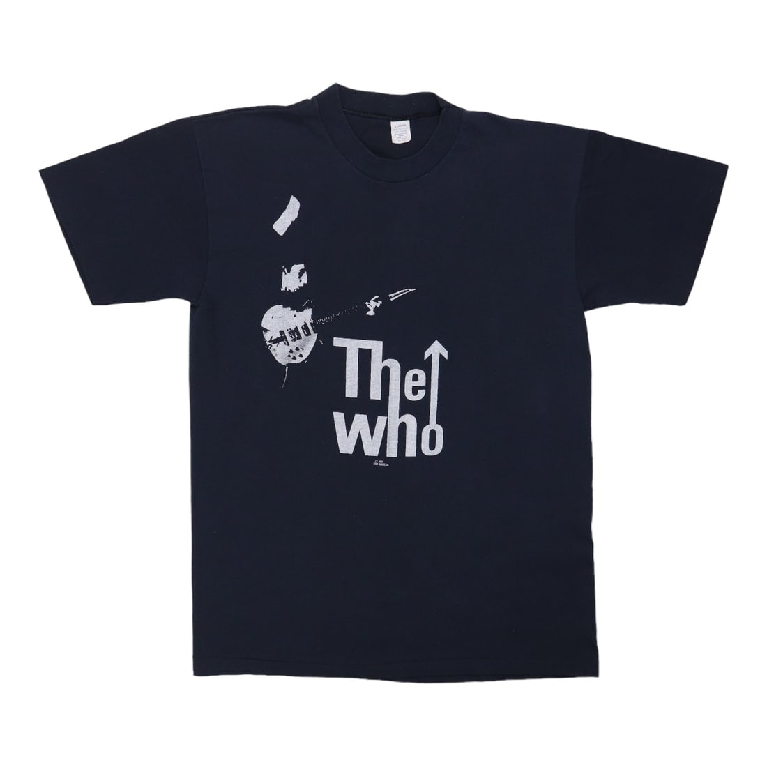 Vintage 1979 The Who Black Poly Cotton Band T Shirt: Vintage 1979 The Who Black Poly Cotton Band T Shirt This is an original vintage 1979 The Who shirt, not a modern reproduction. The shirt features no back graphics and is made from a 50/50 poly/cotton 