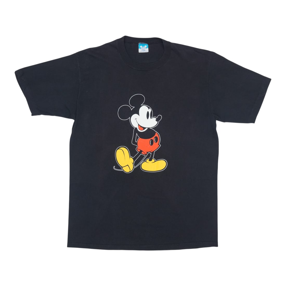 Vintage 1980s Black 100 Percent Cotton Mickey Mouse Disney Shirt XL: Vintage 1980s Black 100 Percent Cotton Mickey Mouse Disney Shirt XL This is an original vintage 1980s Disney Mickey Mouse shirt, featuring classic styling with no back graphics. Made from 100% cotton,