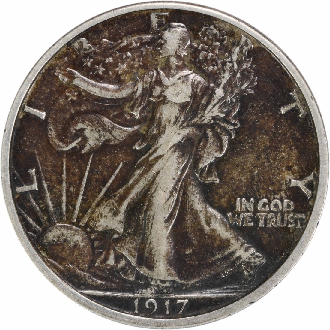 1917-S Walking Liberty Half Dollar 90% Silver EF Uncertified: 1917-S Walking Liberty Half Dollar 90% Silver EF Uncertified This 1917-S Walking Liberty Silver Half Dollar is a classic piece of American numismatic history. Struck at the San Francisco mint, this co
